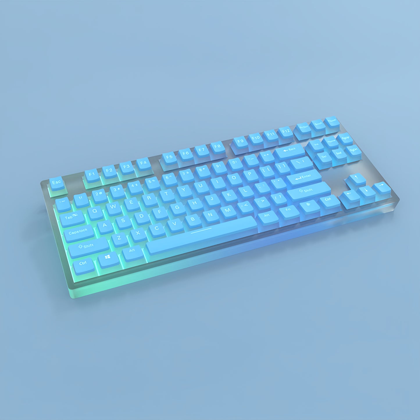 OEM PBT+PC Dye-Sub Keycap PBT Keycap Set - Noble Blue