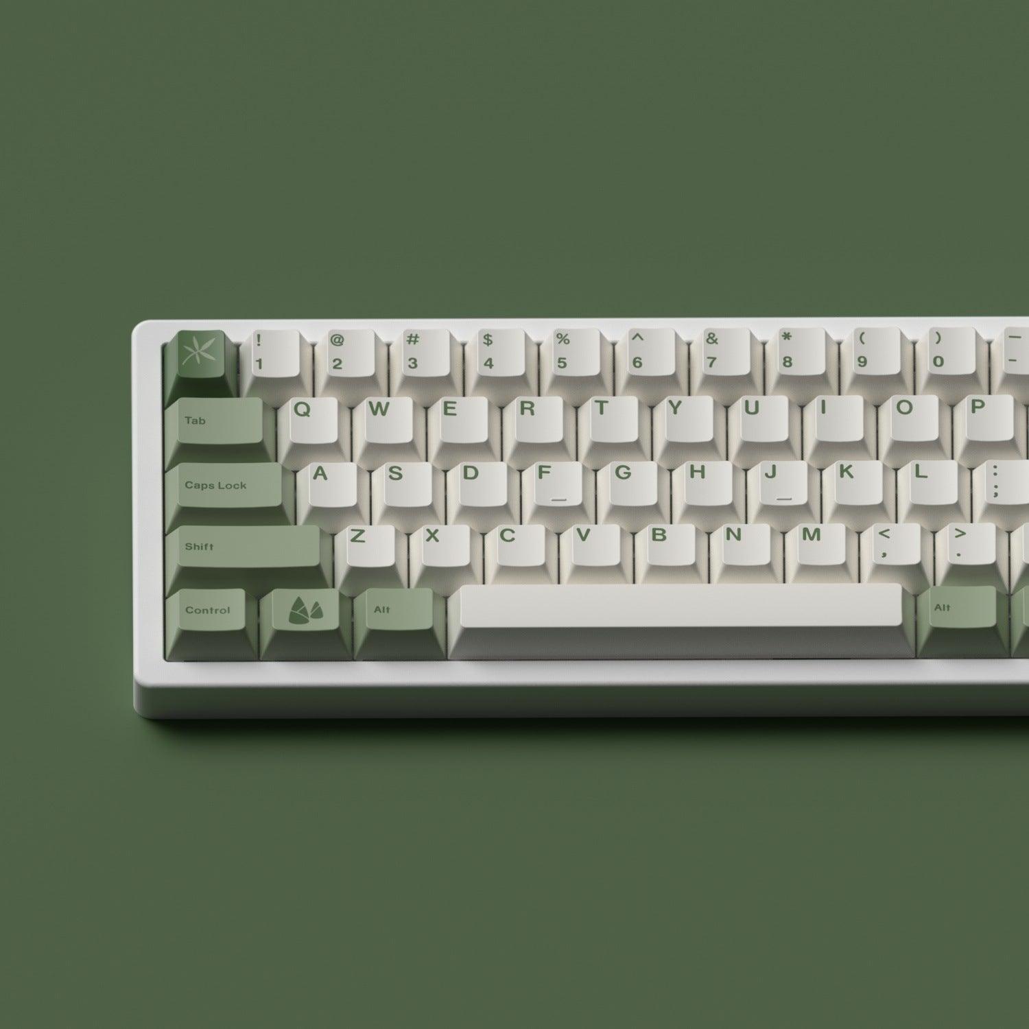 Cherry Profile Dye-Sub PBT Keycap Set - Green Bamboo - KeyCapUS