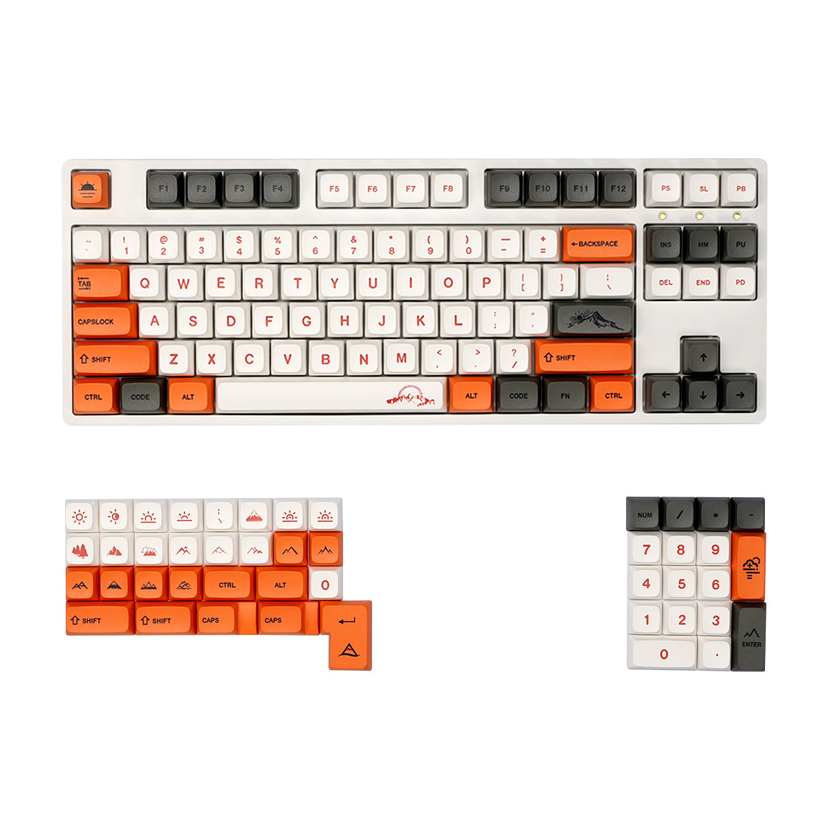 Sun Set Keycaps KeyCapUS | XDA Dye-Sub PBT Keycap Set - Sunset Glow