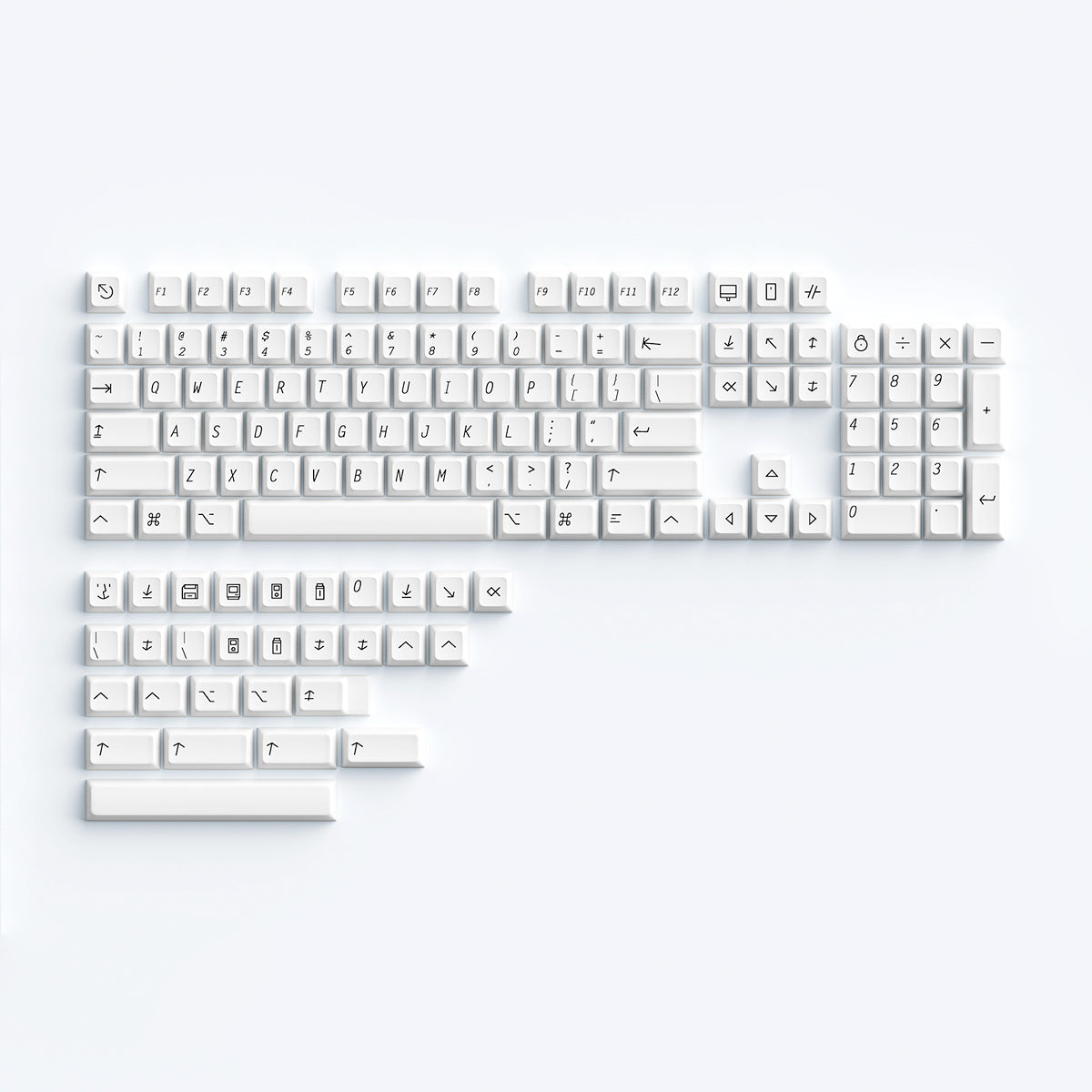 Retro XDA Dye-Sub PBT Keycap Set - Apple Theme - KeyCapUS