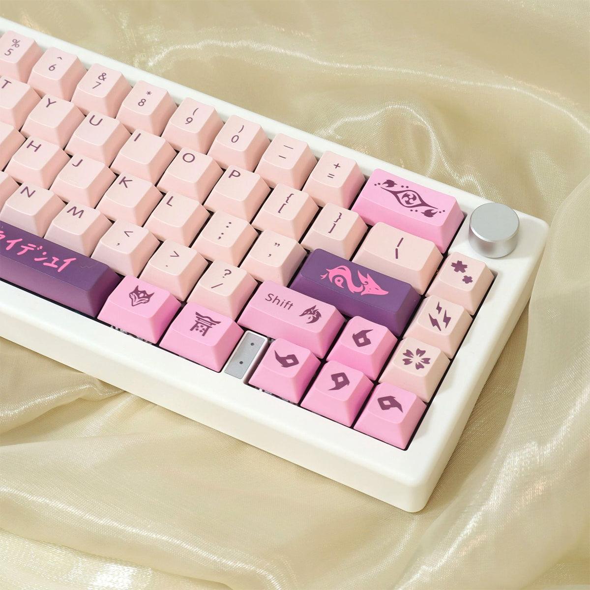 Cute Cherry Dye-Sub PBT Keycap Set - Sacred Sakura - KeyCapUS