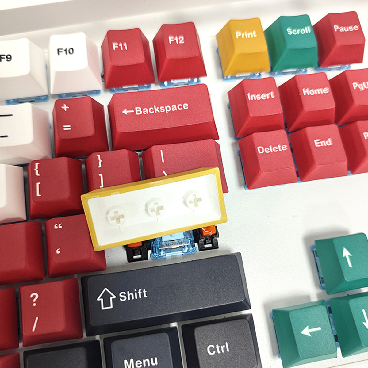 Retro Cherry Profile Dye-Sub PBT Keycap Set - Mixed Color - KeyCapUS