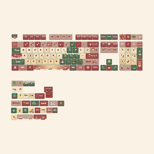 Cherry Dye-Sub PBT Keycap Set - Christmas Theme 4 - KeyCapUS