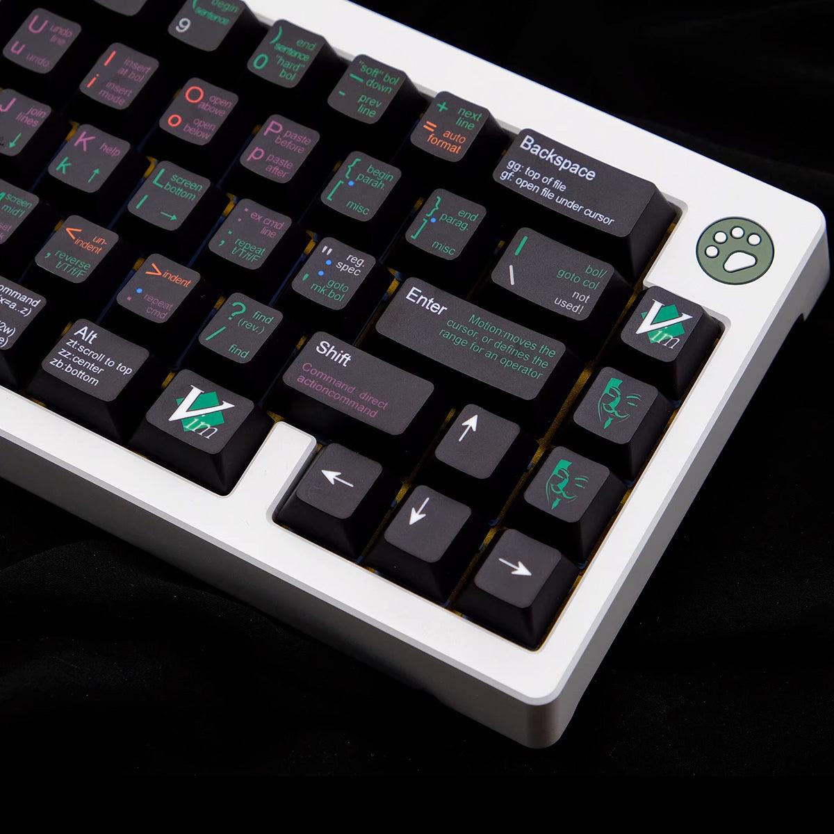 KeyCapUS | Cherry Dye-Sub PBT Keycap Set - VIM Developer/Programmer/Coder