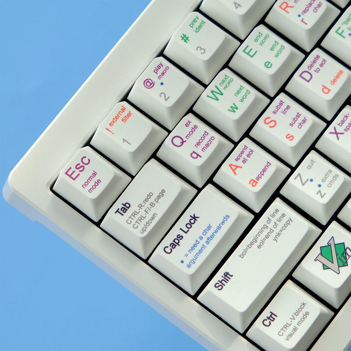 KeyCapUS | Cherry Dye-Sub PBT Keycap Set - VIM Developer/Programmer/Coder