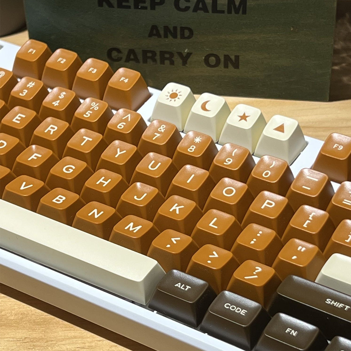 SA Double-Shot ABS Keycap Set - Rich Coffee - KeyCapUS