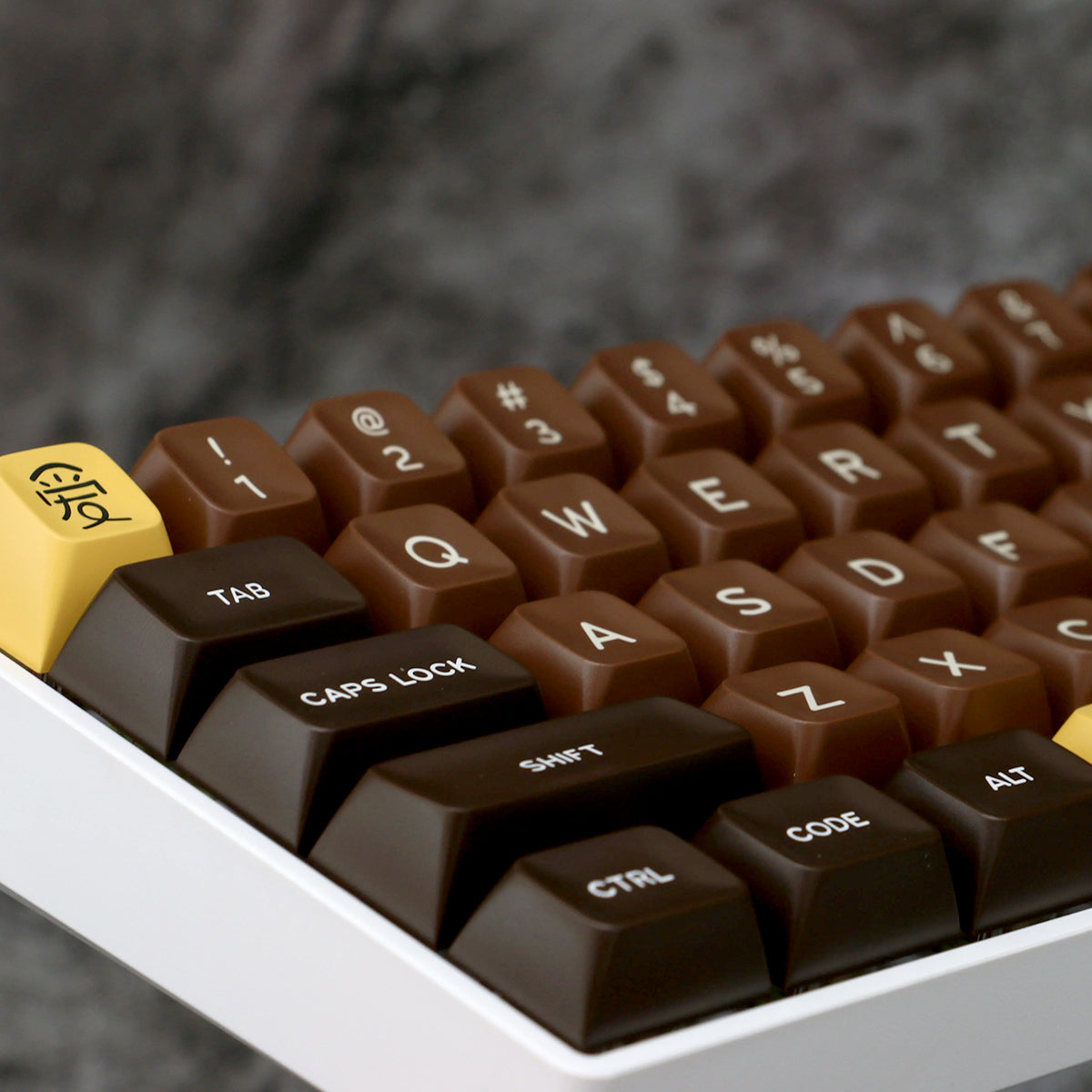 SA Double-Shot ABS Keycap Set - Chocolate - KeyCapUS