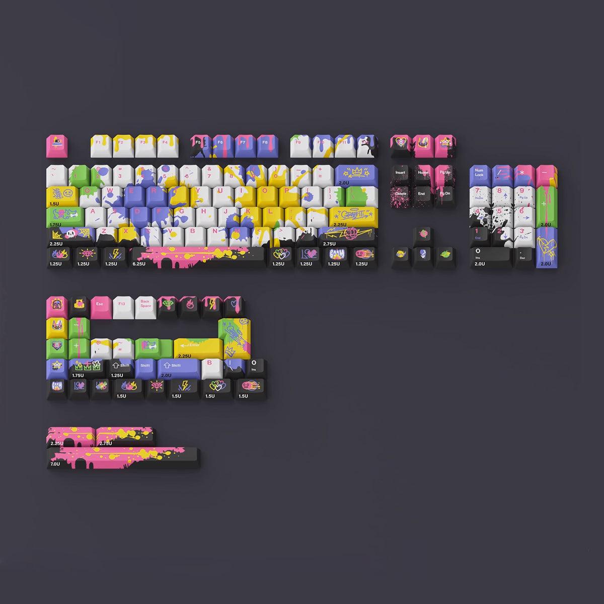 KeyCapUS | Cherry Profile Dye-Sub PBT Keycap Set - Doodle 2