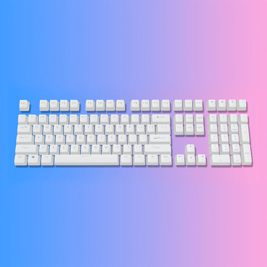OEM PBT+PC Dye-Sub Keycap PBT Keycap  Set - Glacier White