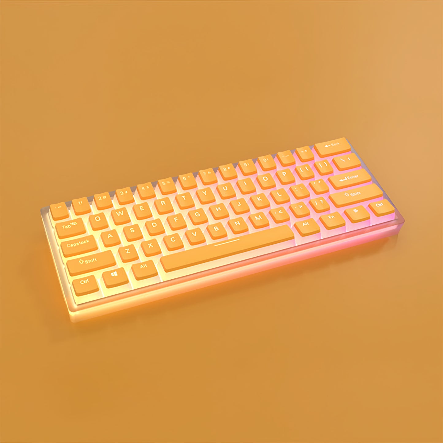 OEM PBT+PC Dye-Sub Keycap PBT Keycap  Set - Cream yellow