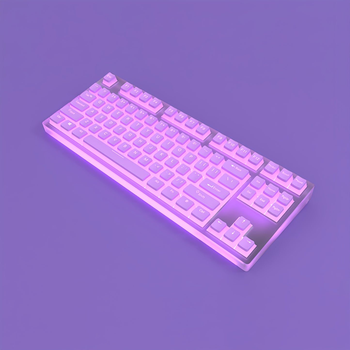 OEM PBT+PC Dye-Sub Keycap PBT Keycap  Set - violet