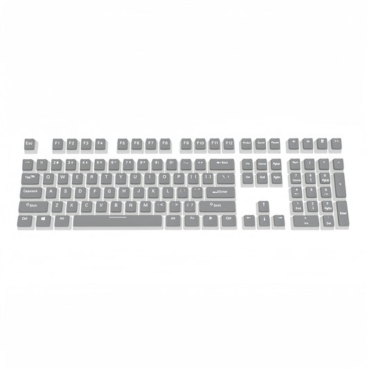 OEM PBT+PC Dye-Sub Keycap PBT Keycap  Set - Metal Gray